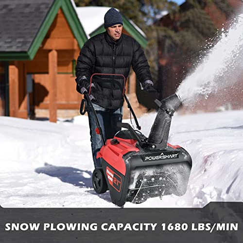 Image of PowerSmart Snow Blower Gas Powered 21-Inch, 212cc Engine Single-Stage Snowblower PS21