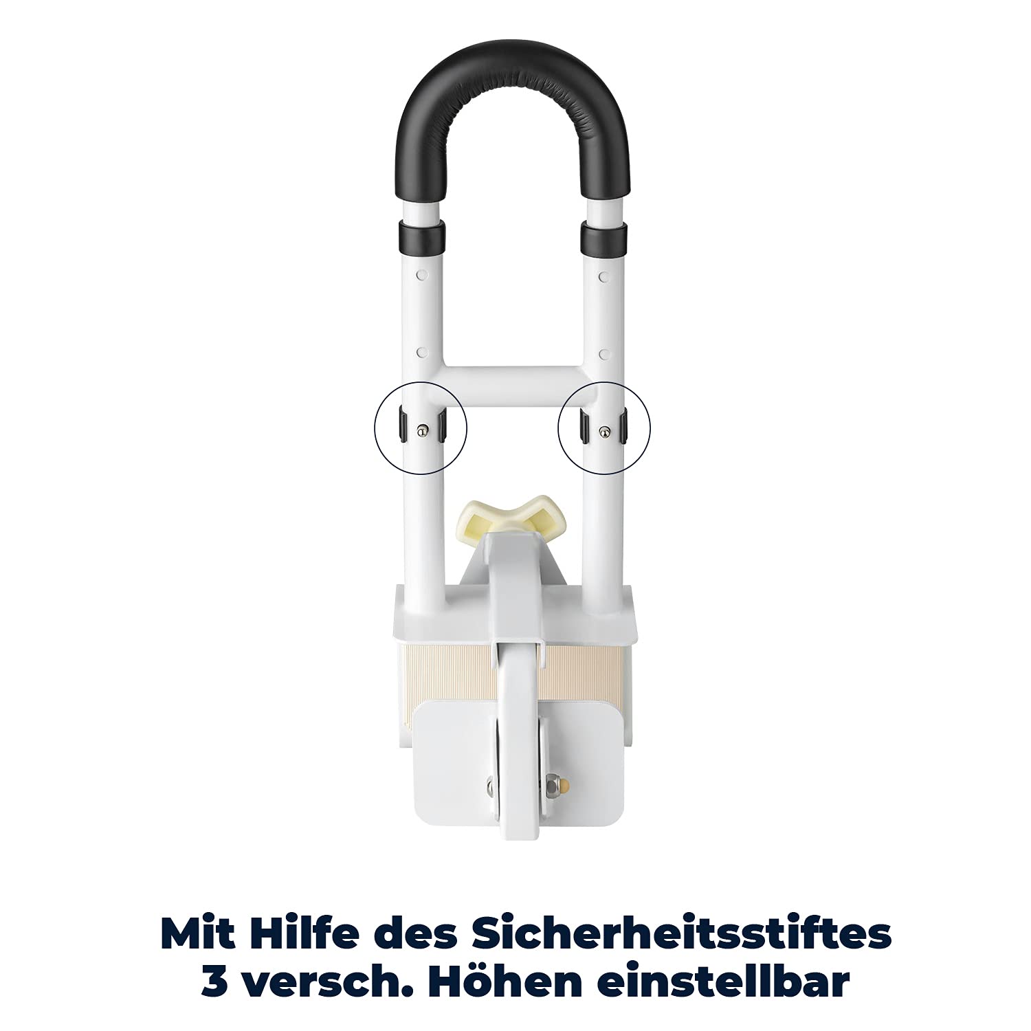 flexilife Premium Aluminium Badewannen-Einstiegshilfe, bis 130 kg belastbar, individuell anpassbar, weiß