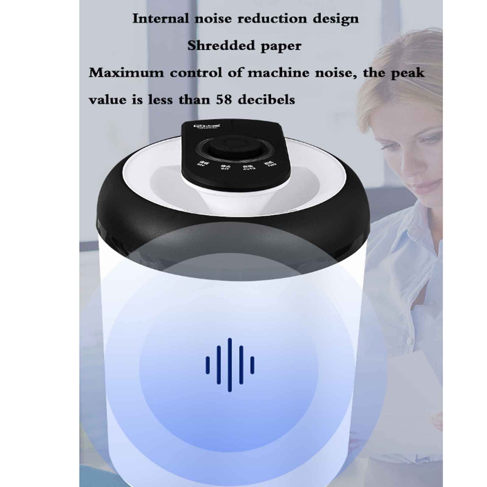 Distruggidocumenti a 5 Fogli Piccolo distruggidocumenti per Uso Domestico, distruggidocumenti Portatile, riservatezza a 5 Livelli, Grande capacità di 12 Litri, Carta triturata 4x20MM, 25X25X35,8 cm