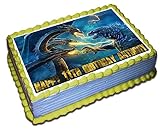 Godlizard King of the Monsters Personalized Cake Topper 1/4 8.5 x 11.5 Inches Birthday Cake Topper
