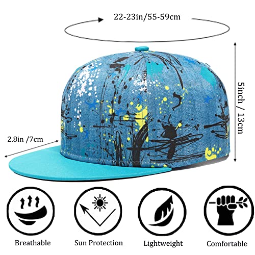80S Baseball Cap Perfect 80S Hip Hop Costumes /90S Rapper Costume For Men Boys Women Flat Brim Hat Adjustable Graffiti Rave Accessories Hat Cap #TOP2
