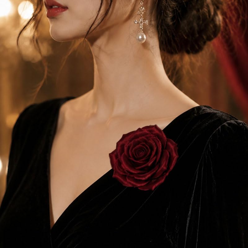 Cloth Floral Brooch Hairpin Clothing Ornament Accessory image 3
