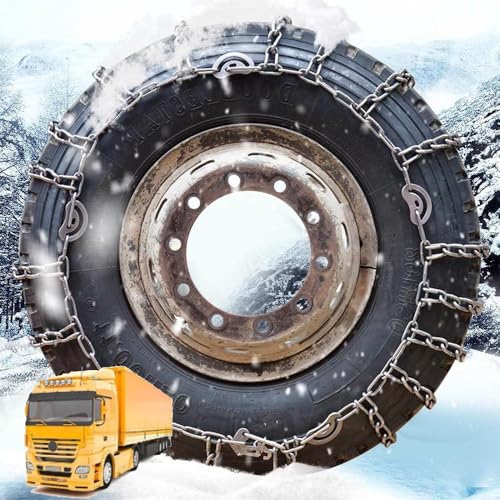 2pc Snow Chains for Semi Trucks Snow Chains for Car Tires Universal Metal Tire Chains for SUV Trucks Pickup Trucks Semi Trucks Van Dually Trucks ATV Light Truck 9mm_9.00-20 9mm 285/80R22.5