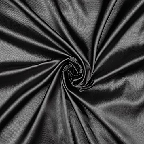 Tissu en satin liquide de qualité supérieure gris foncé pour haute couture