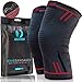 Produktbild AGILE NOW Kniebandage [2er Set ] [M - XL] Premium inkl. Ultimativer Ratgeber E-Book die Kniebandage Männer Sport & Kniebandage Damen Rot M