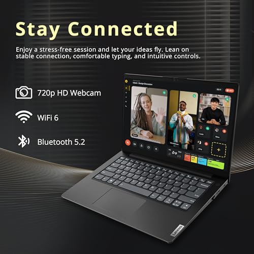 Image of Lenovo V14 14 inch FHD Business Laptop, Intel i7-13620H, 24GB DDR4 RAM, 1.16TB Storage(1TB SSD+160GB Docking Station Set), Intel UHD Graphics, Wi-Fi 6, Webcam, Windows 11 Pro, Black