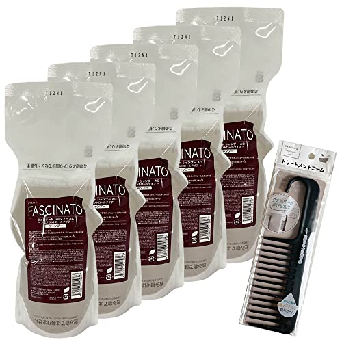 特別セット ファシナート シャンプー AC 700ml 詰替え用 アミノコントロールタイプ 5個セット & トリートメントコーム付