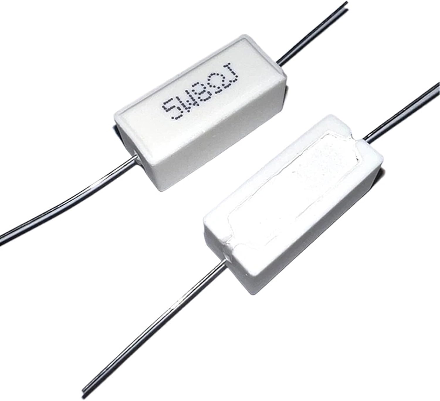 10Pcs 5W 5% Cement Resistor Power Resistance 0R1 0R15 1R 1R5 10R 12R 100R 120R 1K 10K 100K 0.1 0.15 1 1.5 10 12 100 120 R K Ohm(5W 15K 10pcs)