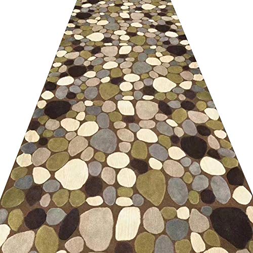 Alfombras de pasillo largo impermeable color piedra con diseño respirable 2