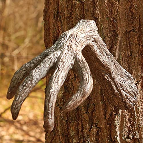 Flekmanart Outdoor Garden Halloween Horror Tree Bark Face Decoration, 3D Decoration Tree Bark Face Tree Easter Resin Sculpture,Tree Demon Decoration,Tree Face Decoration, Horror Tree Ornaments #TOP5
