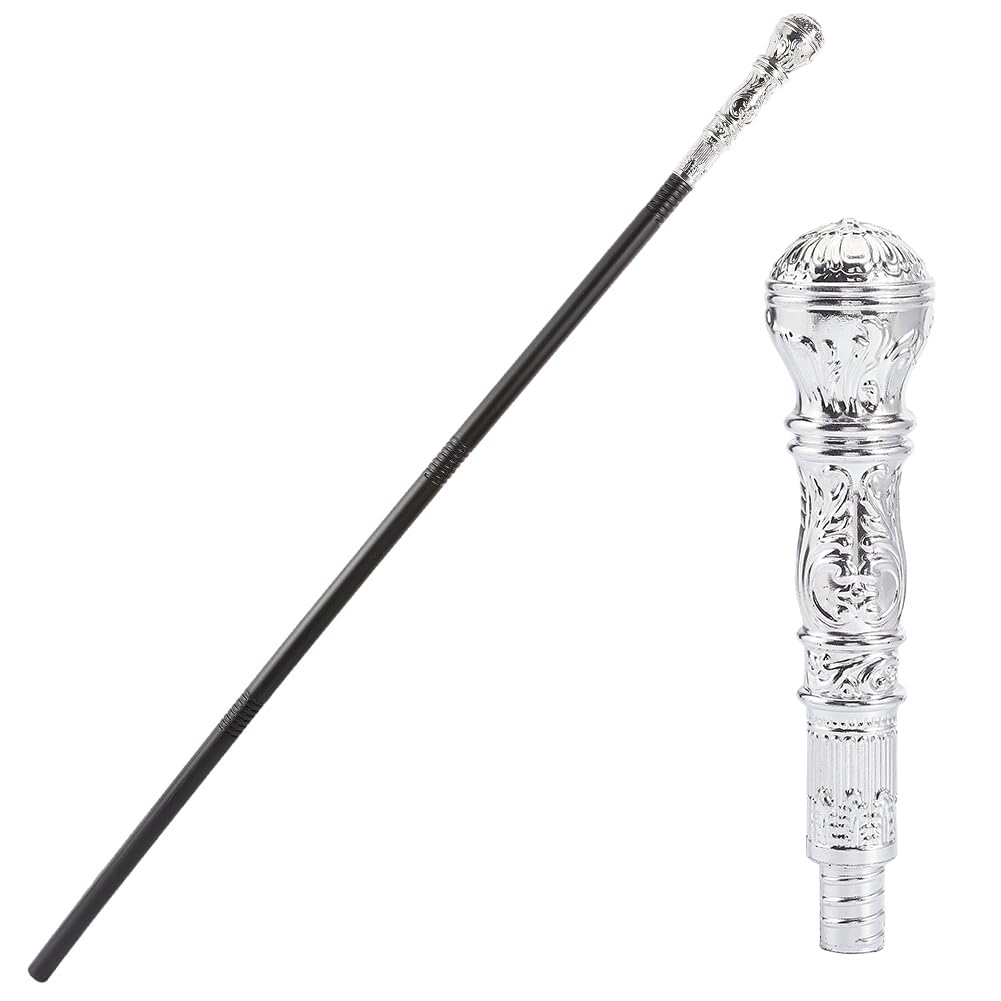 GORGECRAFT Antique Cane Vintage Walking Stick Halloween Party Decorative Cosplay Costume Cane Handle Knob Costume