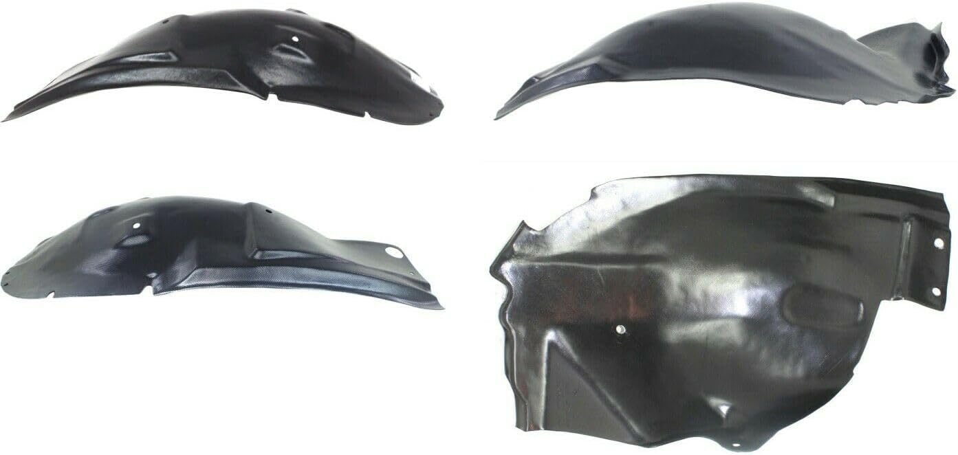 Inner Liner 4pcs Wheel Front Rear Left Driver Right Passenger Side Plastic for Ford for Mustang Base 05-GT GT500 07-Bullitt/Shelby GT500KR 08-09