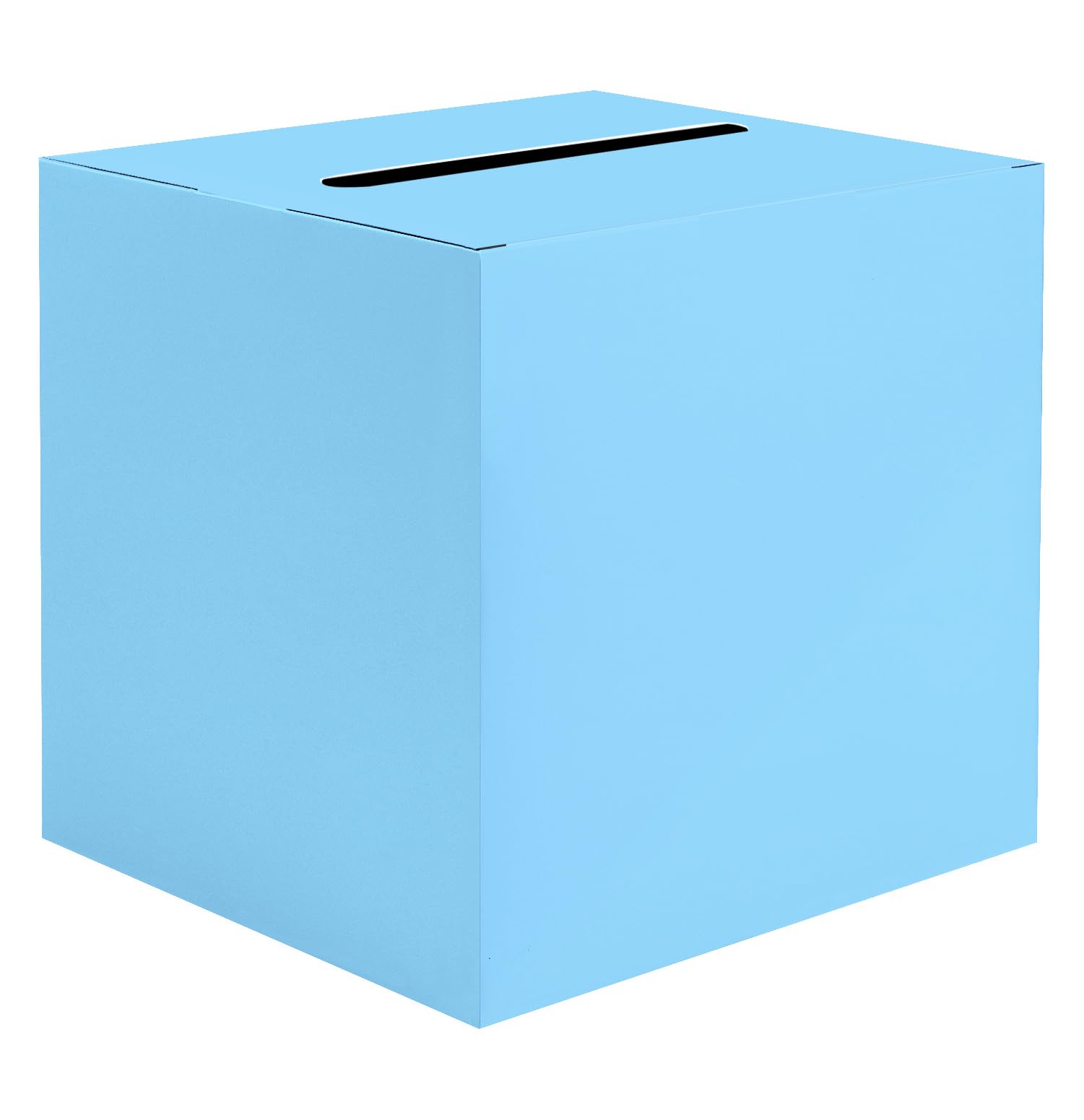 SietDESEO Light Blue Card Box for Graduation Large Gift Card Box Holder 9.8" x 9.8" Money Cards Box Diy Card Box for Wedding Reception Baby Shower Birthday Cards Box Holder