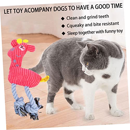 Jouet peluche squeaky pour chiens à mastiquer résistant faon