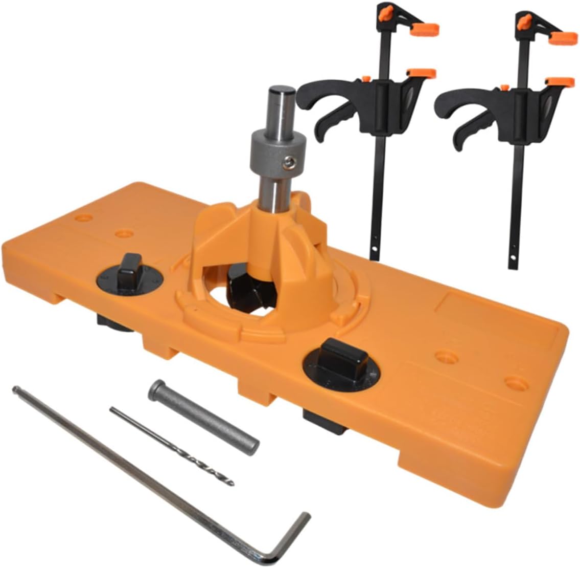 Vaguelly 1set Hinge Hole Woodworking Tool Kit for Accurate Drilling and Positioning Includes Screw Hole Positioning Design and for Efficient Woodworking Projects