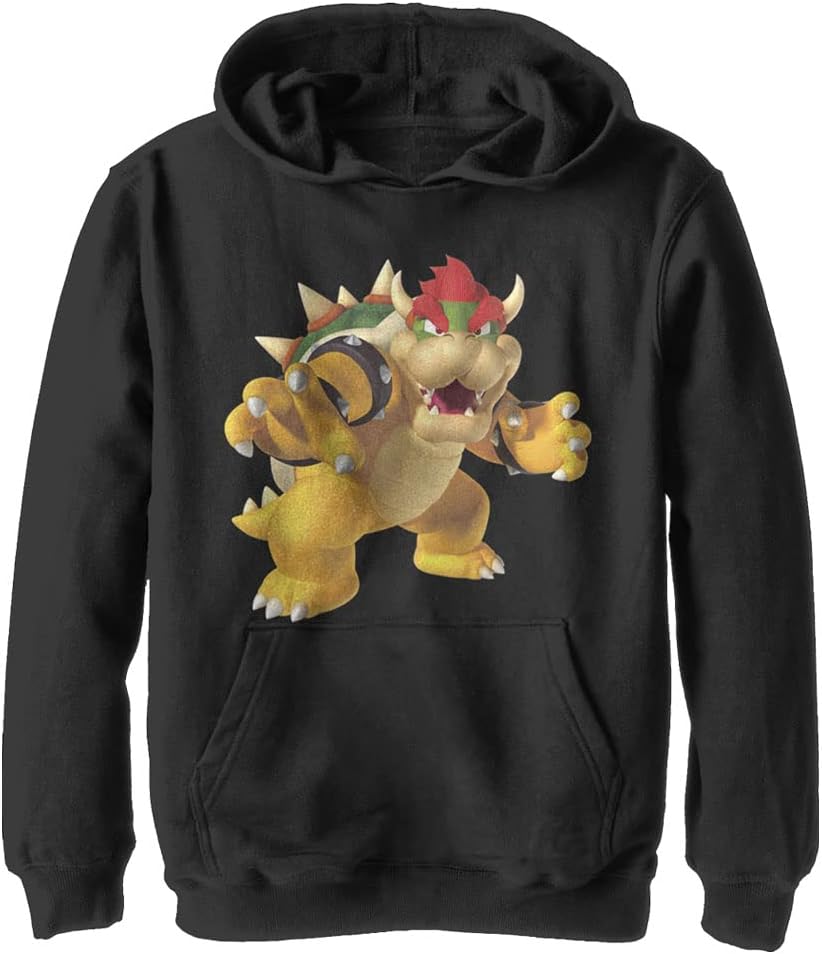 Nintendo Bowser Smash Youth Pullover Hoodie Black