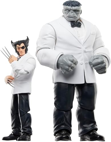 Hasbro Marvel Legends Series, Marvel's Patch e Joe Fixit, confezione con 2 action figure collezionabili per adulti in scala da 15 cm, 50° anniversario dei fumetti di Wolverine - 4