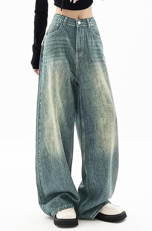 EMMIOL Jeans for Women Wide Leg Baggy Jeans Y2K Casual Loose Boyfriends Trousers Vintage Streetwear - Image 4