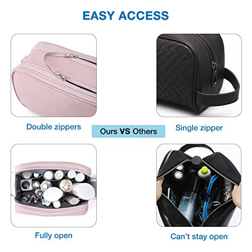 Image of BAGSMART Toiletry Bag for Men, Travel Toiletry Organizer Dopp Kit Water-resistant Shaving Bag for Toiletries Accessories, Door Room Essentials,Beige-medium