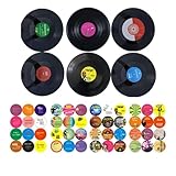 LZYKJGS 6 Stück Vinyl Schallplatte Retro, Schallplatten Dekoration Wand, Rollmusik Partydekoration Schallplatte, für Dekoration von Bars, Café, Zuhause (12 inch)