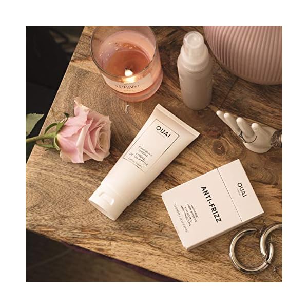 OUAI Finishing Creme - Hair Styling Cream with Keratin & Heat Protectant to Smooth & Polish Hair - Tames Flyaways, Smooths Frizz, Adds Shine and Volume - Paraben, Phthalate and Sulfate Free - 3.4 Oz
