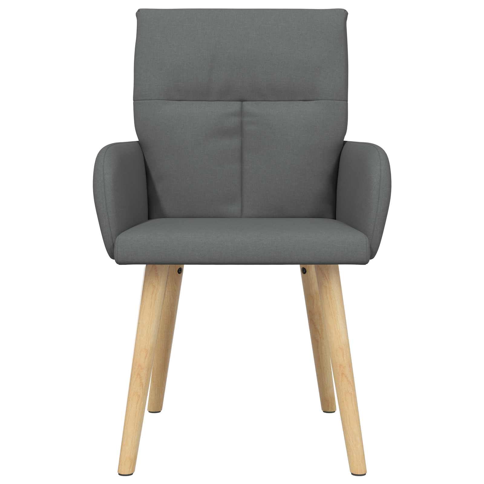 Krzesło do jadalni, zestaw 6 szt., ciemnoszary, materiał z podłokietnikami, ergonomiczne, wychylne, nowoczesne wzornictwo, stabilna rama metalowa, wygodna tapicerka, skandynawski styl, trwałe