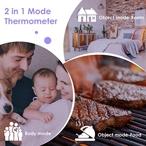 Idoit Forehead Thermometer For Adults Kids Baby, Infrared Touchless Temperature Gun With Instant Accurate Reading, Fever Alarm 3 In 1 Modes For Face Ear Body And Object Surface #TOP2