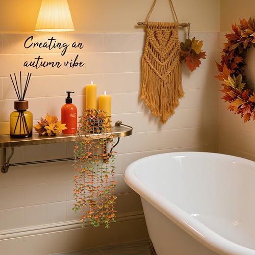 Der Rose Fake Plants Hanging Artificial Decor Faux Potted Eucalyptus Plants for Bathroom Home Shelf Bookcase Decor Indoor - Image 3