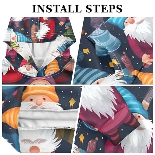 Kids Hoodies Sweaters Christmas Gnome Dwarfs Hooded Sweatshirts with Big Pockets for Boys Girls B04000043