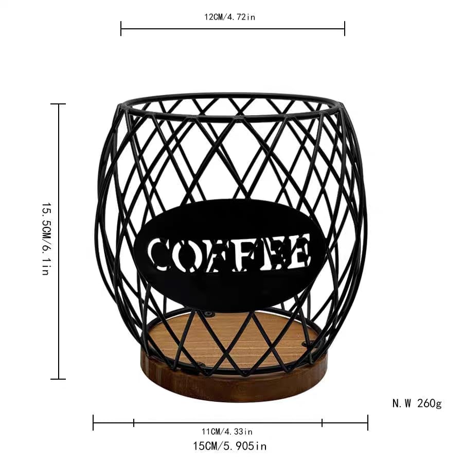 Coffee Pod Holders Storage Basket for Kitchen Counter and Office Desktop Coffee Pods Storage Organizer with Lid