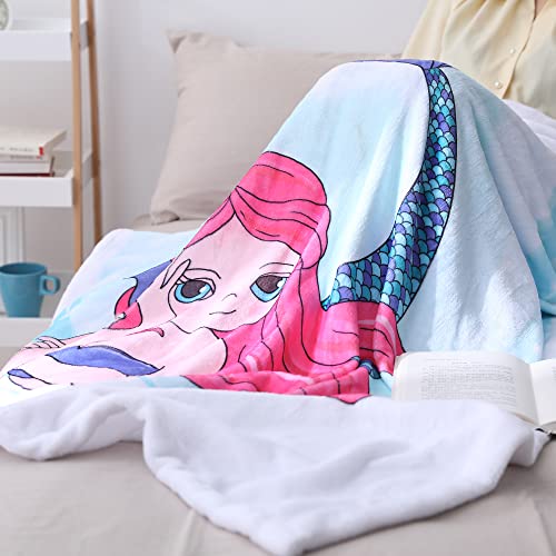 Jurllyshe Mermaid Throw Blanket Super Soft & Fuzzy Ocean Theme Blanket Cute Plush Fleece Mermaid Tail Blanket Gifts Blanket For Women Girls Everyday Use (Mermaid-4) #TOP2