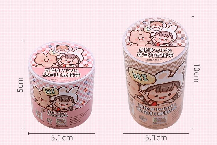 Miniatura 7 de Kawaii Art Washi Tape - Lindo material escolar de oficina, juego de cinta adhesiva decorativa de dibujos animados estéticos, organizador de adornos
