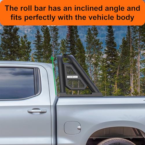 Image of R10 Sport Bar Roll Bar for Full Size Pickup Truck, Adjustable Black Chase Rack Compatible with Ram 1500 /2500 /3500,Silverado,Tundra,F-Series,Sierra,Titan&Titan XD,Light Mounts
