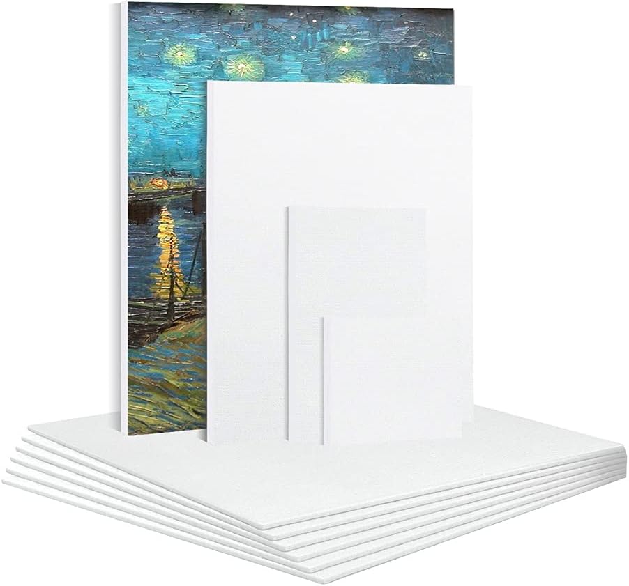 6Pcs Cotton Artist Canvas Panel Blank Canvas Boards Primed Boards Painting Art Frame for Acrylic Oil 20x25 25x25 25x30cm 10x10cm
