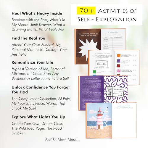 Image of Self-Exploration Journal - Guided Prompts for Mindfulness, Self-Discovery, Personal Growth & Mental Wellness | What I Found When I Looked
