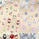 DIFEIUKI クリスマス ネイルシール 2枚セット かわいい 雪 クリスマスツリー スノードーム柄 ネイルステッカー 初心者向け 貼るだけ 防水 扱いやすい ネイルアート デコレーション