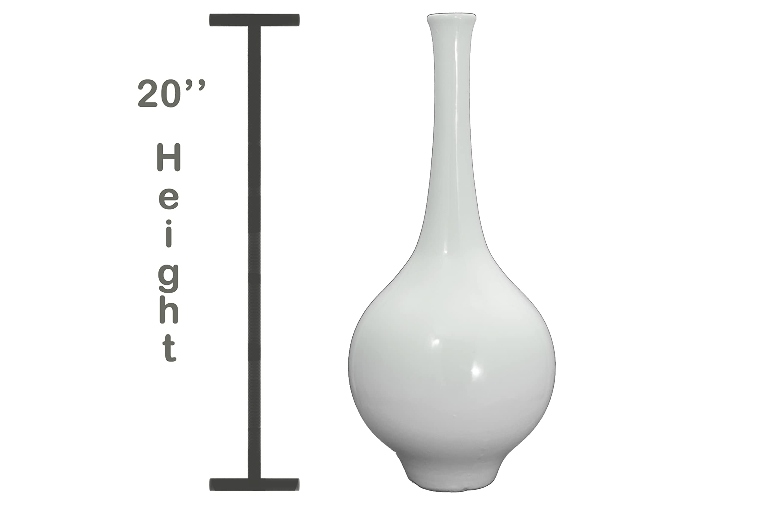 Amazon.co.jp: 高さ20インチ Hydria セラミック花瓶 アンフォラ
