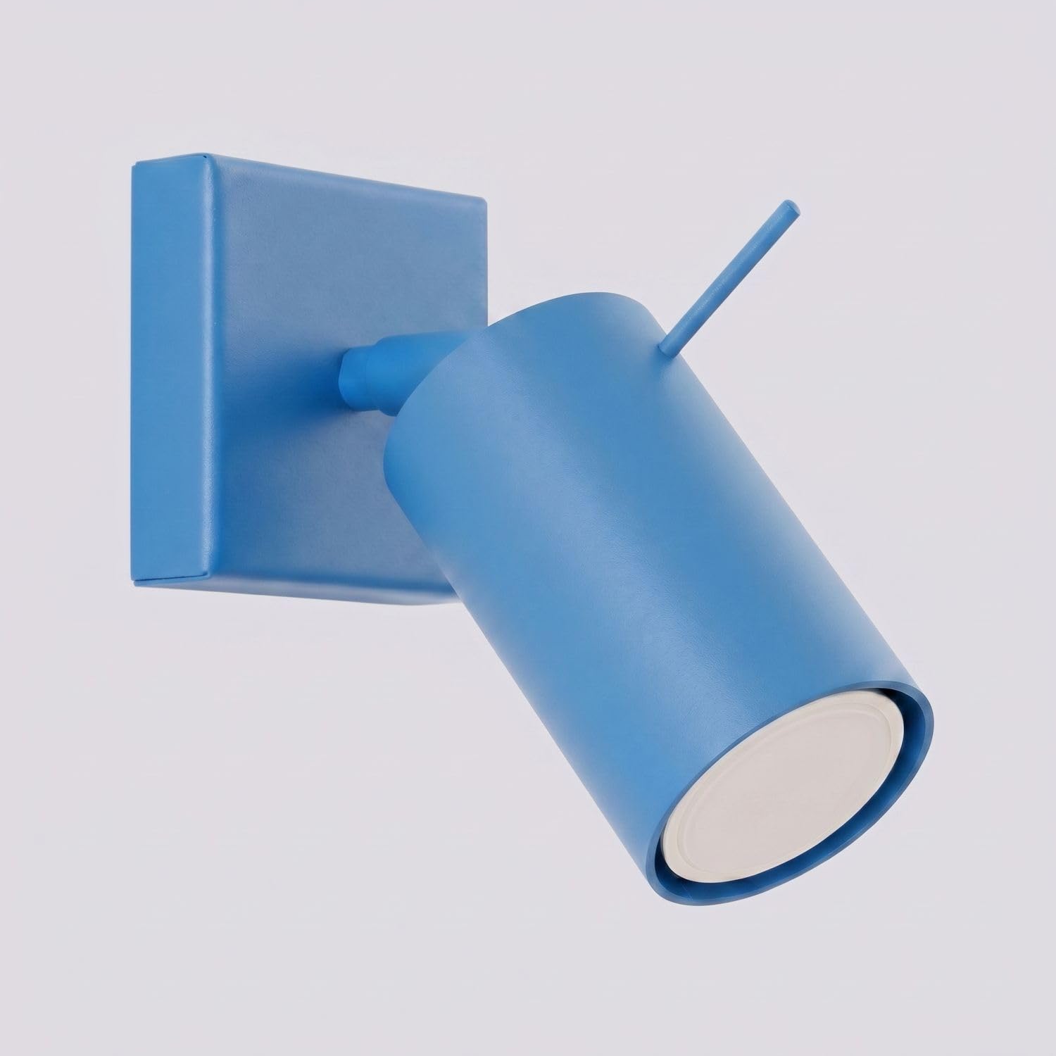 Licht-Erlebnisse Wandspot Stahl Hellblau GU10 verstellbar minimalistisch wohnlich blendarm Wohnzimmer Flur B:8 cm Wandstrahler Leselampe Schlafzimmer
