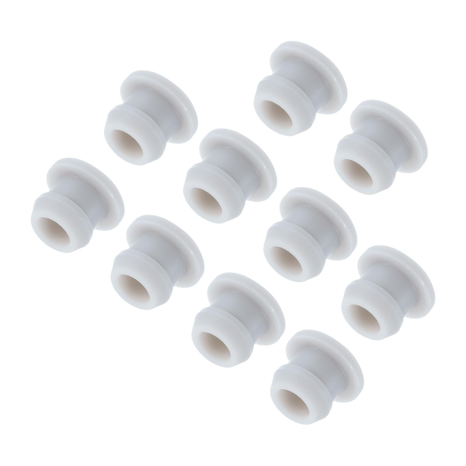 sourcing map Silicone Snap in Locking Hole Plugs,Rubber Panel Seal Cover Flush Type Panel Round for Kitchen Rubber Bulkheads Waterproof Sealing Plugs 8mm/0.3 Inch Diameter Grey,Pack of 10
