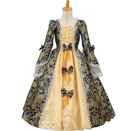 Plus Size Girls Historical Victorian Dress Kids Birthday Prom Ball Gowns for Child Theater Clothing2