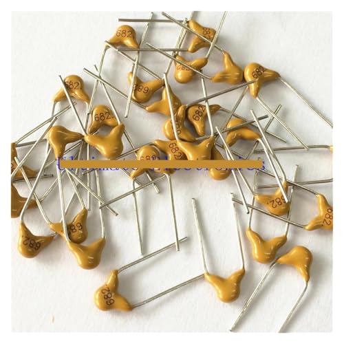 Condensador cerámico multicapa 682M 50V con tolerancia estricta y paso 5.08mm
