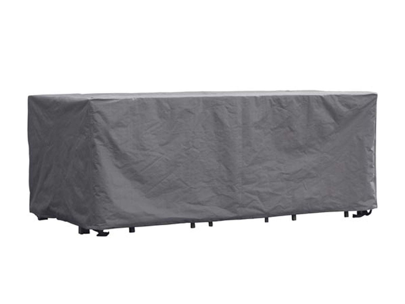 Perel Wasserdichte und UV-beständige Schutzhülle für Gartenset 310 x 180 x 95 cm, robuste rechteckige Allwetter-Gartenmöbelhülle gegen Regen und Schmutz, ideal für große Sets, grau