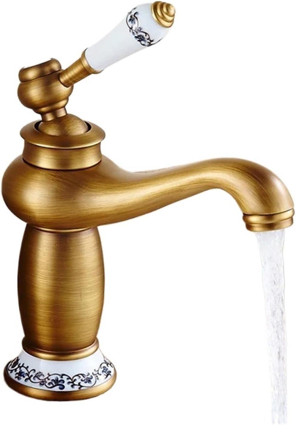 Rubinetto del bagno Rubinetto for lavabo in ottone bronzo antico Miscelatore monocomando Rubinetto for bagno caldo e freddo (Color : Bidet style)