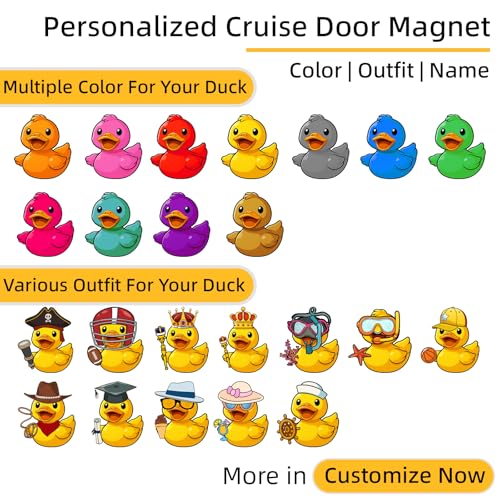 Pack de 2 imanes personalizados de pato para crucero miniatura 2