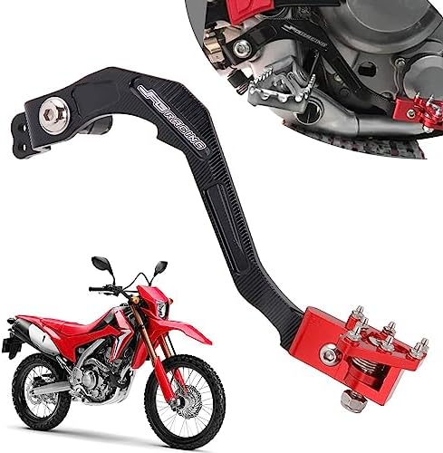 AnXin Motorcycle Rear Brake Pedal Foot Lever Folding Tip CNC for CRF250L/M 2013-2020 CRF250Rally 2017-2020 CRF300L CRF300L Rally 2021 Red