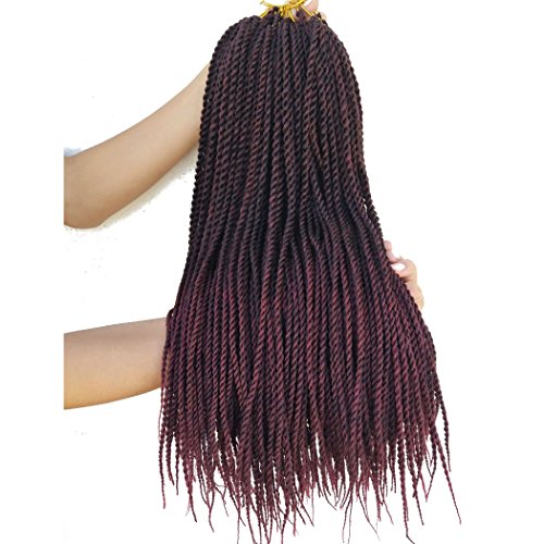 Flyteng senegalese ombre braiding hair 18 inch 8 Packs Synthetic Twist Hair Crochet Braids