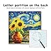 Starry Night Puzzle 1000 Pieces-Moonlit Night, Sunflower Puzzles for Adults 1000 Pieces, Jigsaw Puzzle Stained Glass, Difficult Jigsaw Puzzles for Family, Finished Size 23.98 * 23.98