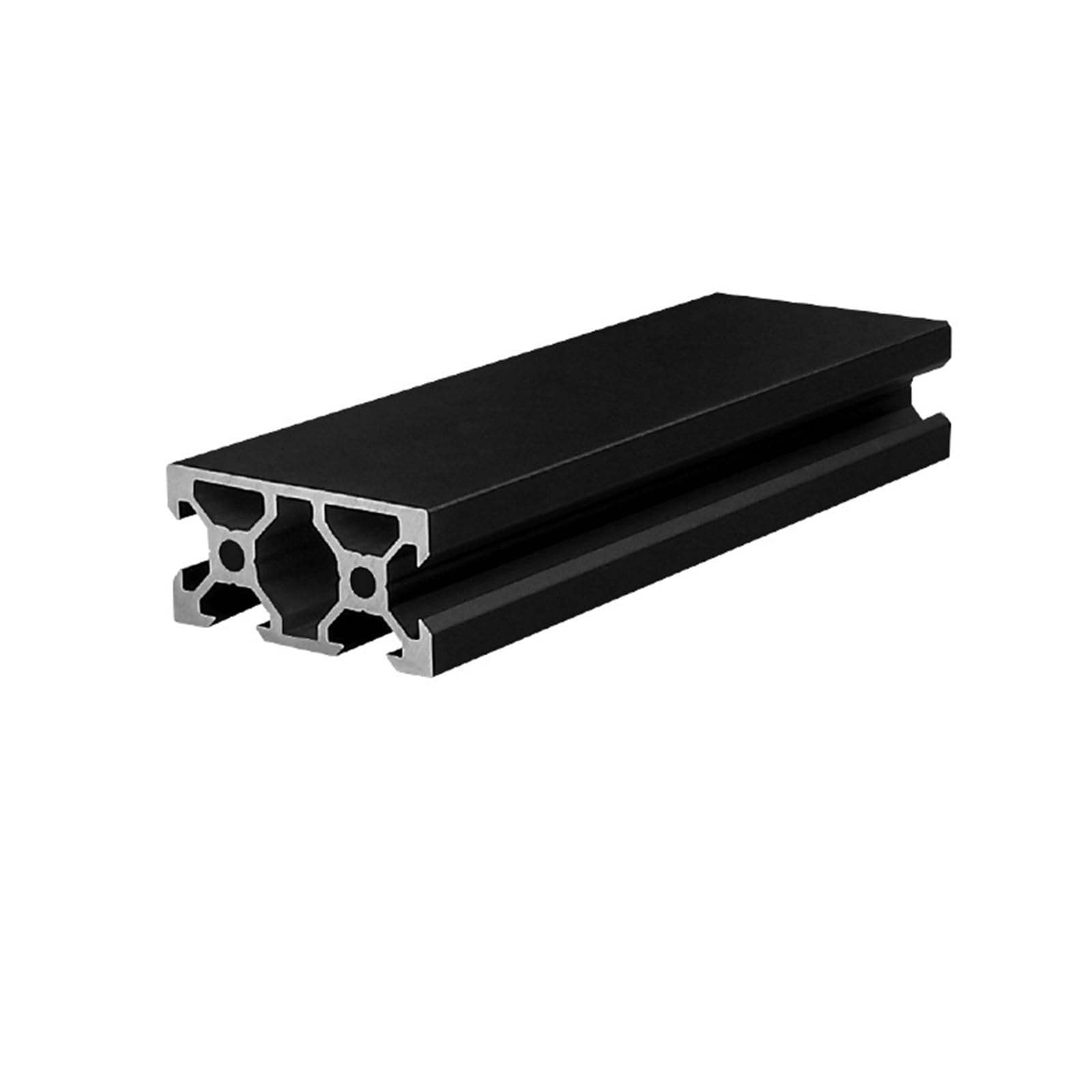 GTPBAO 2 pezzi di profili in alluminio anodizzato nero 2040N1 con scanalatura a V standard europeo 20x40 mm, telaio estruso con guarnizione a faccia singola Binario estruso(800mm 31.5")