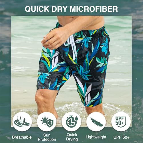 Image of Kanu Surf Men's Big Viper Extended Size Stripe Swim Trunk