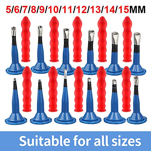 Image of Caulk Cap for Seal Caulking Tubes, Caulk Saver Sealer Caps for Caulk,Silicone, Roofing Cement-Red (Pack of 100) | Reusable Sealer for Caulking Tubes, Preserve Open Tubes, Seal Roofing Cement, Pack of 100